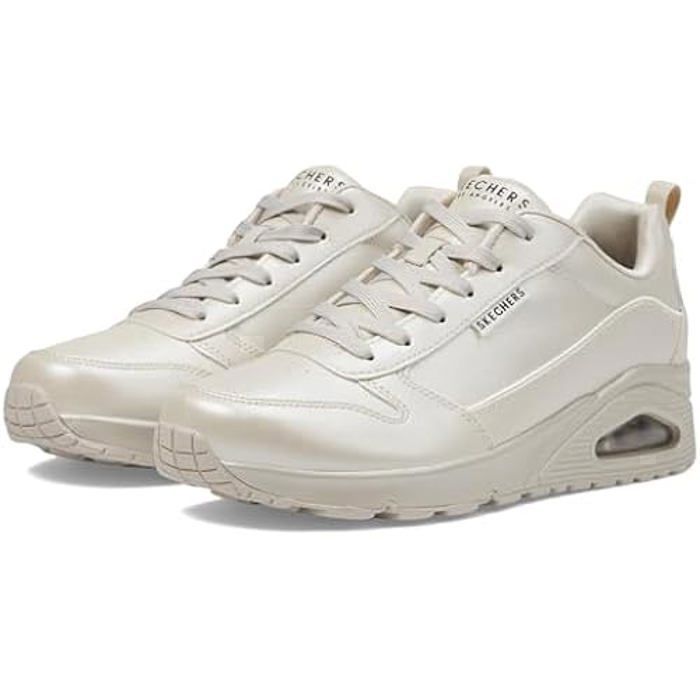 Skechers Baskets - SKECHERS - Uno Galactic Gal - Cuir métallisé - Lacets - Talon plat