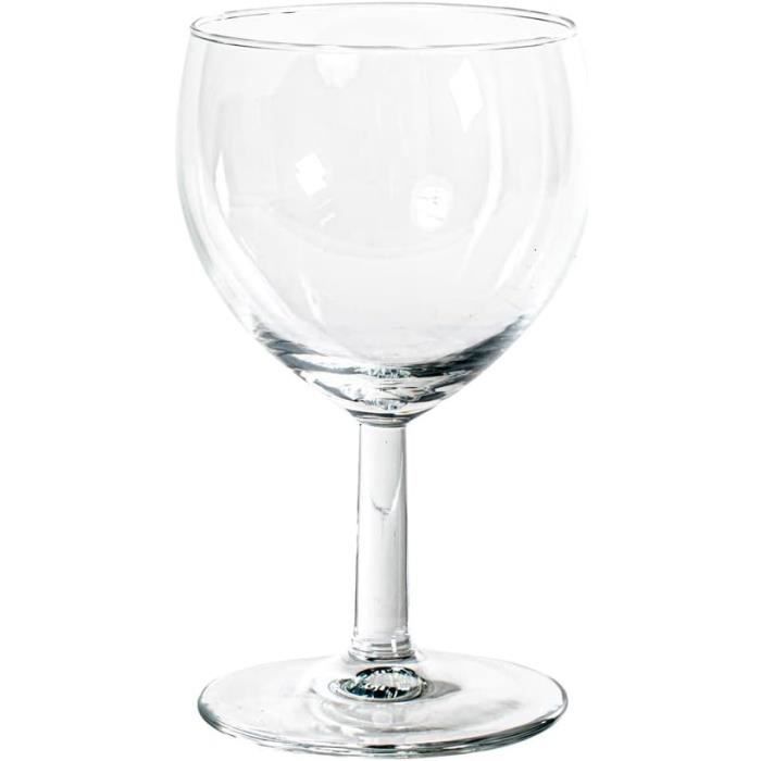 Lot De 10 Verres à Eau Et Vin H&H Ballon 25cl - Élégants Et Résistants Pour Table Quotidienne