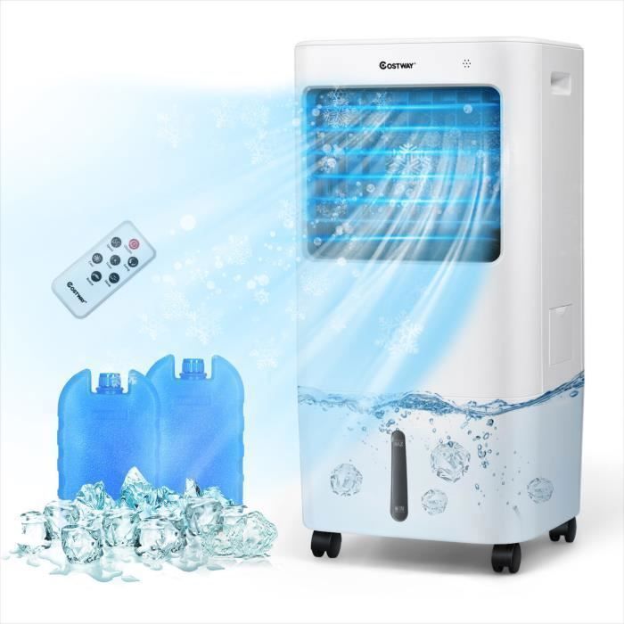 ZASTION Climatiseur mobile, mini refroidisseur d'air portable climatisation USB refroidisseur évaporatif personnel ventilateur 900 ml réservoir d'eau, minuterie 2/4, 4 vitesses, oscillation à 90° pour la maison/le bureau ZASTION Climatiseur mobile, mini refroidisseur d'air portable climatisation USB refroidisseur évaporatif personnel ventilateur 900 ml réservoir d'eau, minuterie 2/4, 4 vitesses, oscillation à 90° pour la maison/le bureau