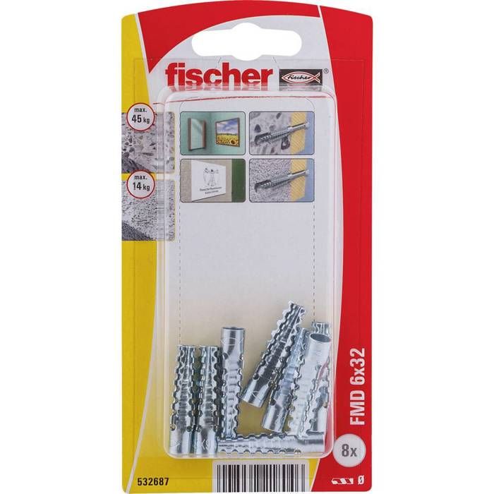 Fischer 532687 FMD 6 x 32 K NV Cheville métallique à expansion 32 mm 6 mm 1 set - vue 2