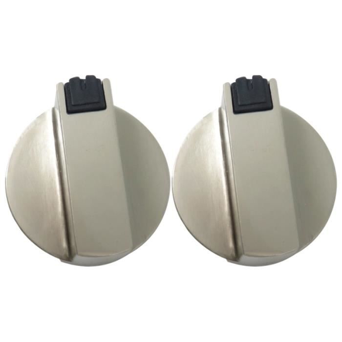 2 Boutons De Cuisinière à Gaz En Alliage Zinc 6mm - Poignées De Remplacement Pour Four Et Cuisinière - Couleur Argent