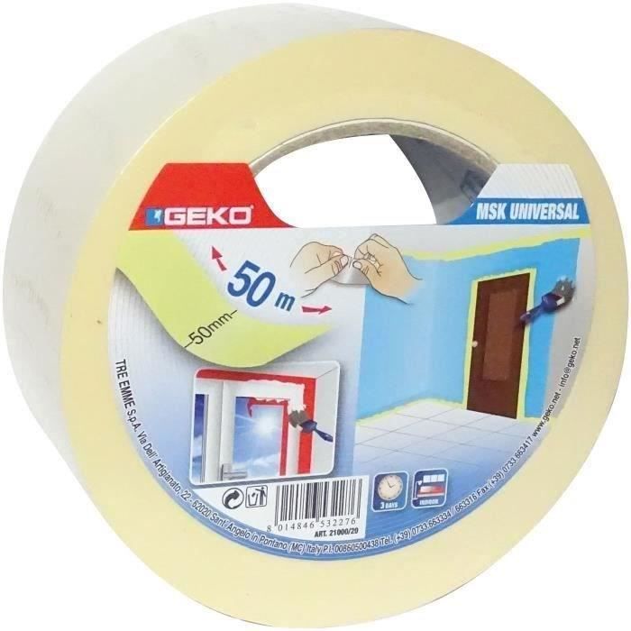 GEKO Adhésif de masquage universel - 50 mm x 50 m