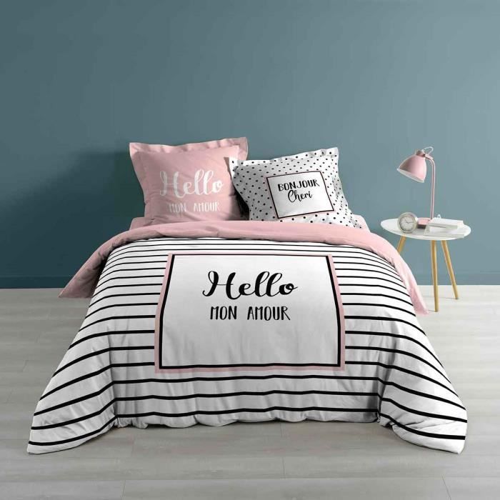 Pois et Rayures élégant Housse De Couette Ensemble De Literie Avec Taies Pois et Rayures élégant Housse De Couette Ensemble De Literie Avec Taies