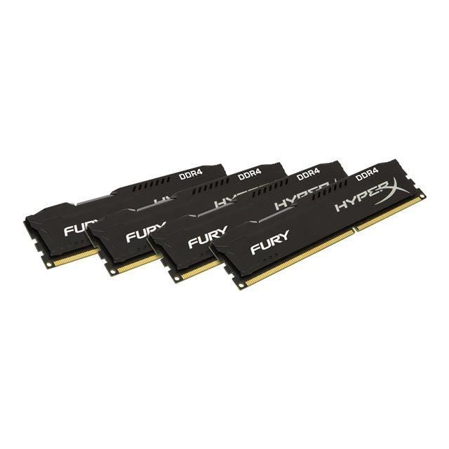 HyperX FURY Black DDR4 32Go (Kit 4x8Go), 2666MHz CL16 288-pin DIMM XMP -  HX426C16FB2K4/32 - Cdiscount Informatique