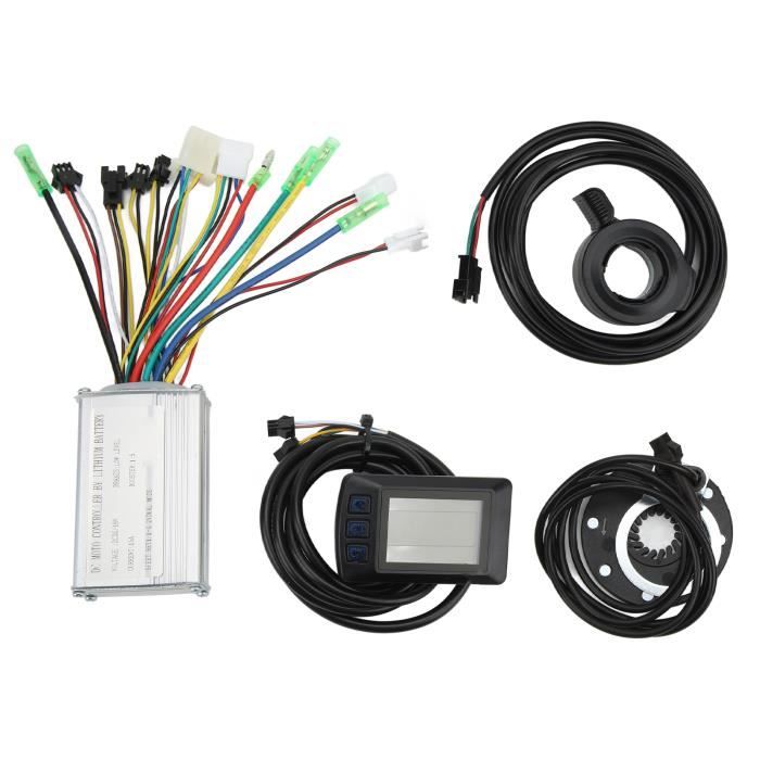 Kit de Contrôleur de Moteur Brushless, Contrôleur de vélo électrique, 36V/48V 15A Contrôleur de Moteur sans balais LCD S900 Ensemble de Panneaux