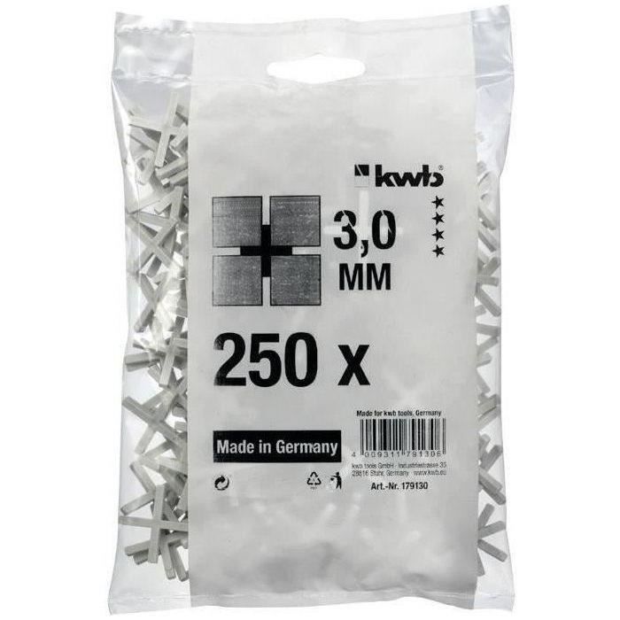 KWB Sac de 250 pièces de Croisillons - 3 mm