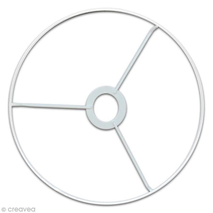 Abat-jour cercle à bague - LUNIVERS DE PIWI - 30 cm - Plastique et résine - Blanc - Style contemporain design