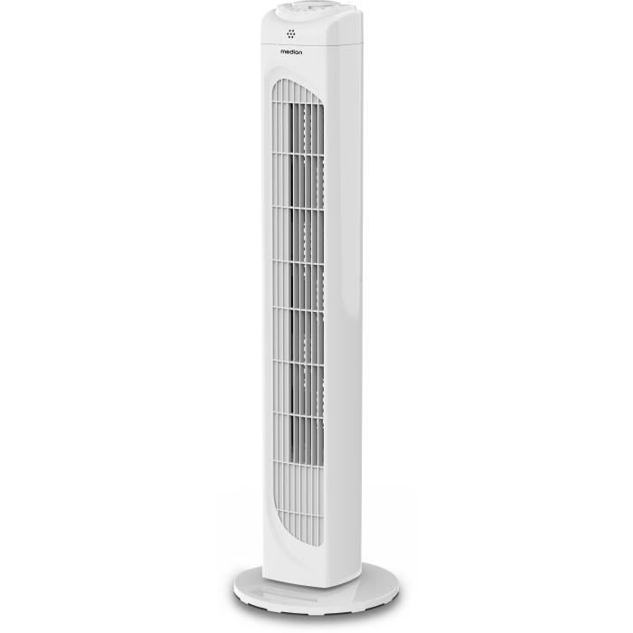 Ventilateur colonne MEDION Hauteur 79 cm Oscillation 60° Télécommande