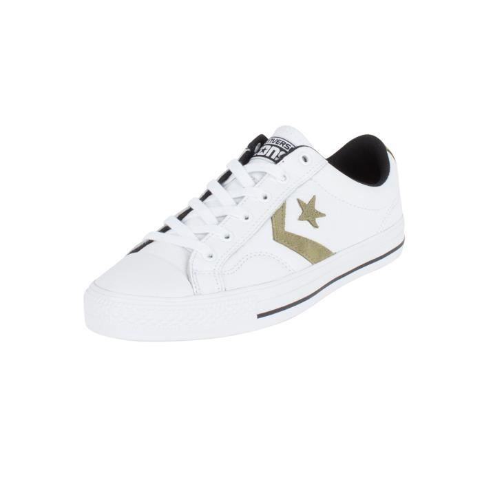 converse star player cuir blanc