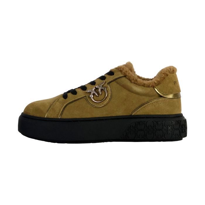 pinko Basket Basse Cuir Pinko Yoko 01 - Militaire