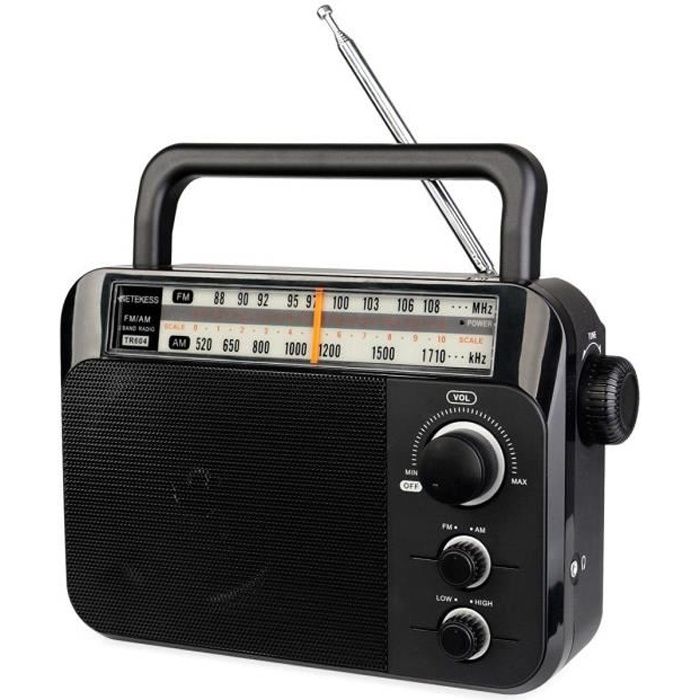 Retekess TR618 Poste Radio Portable, Radio Pile et Secteur