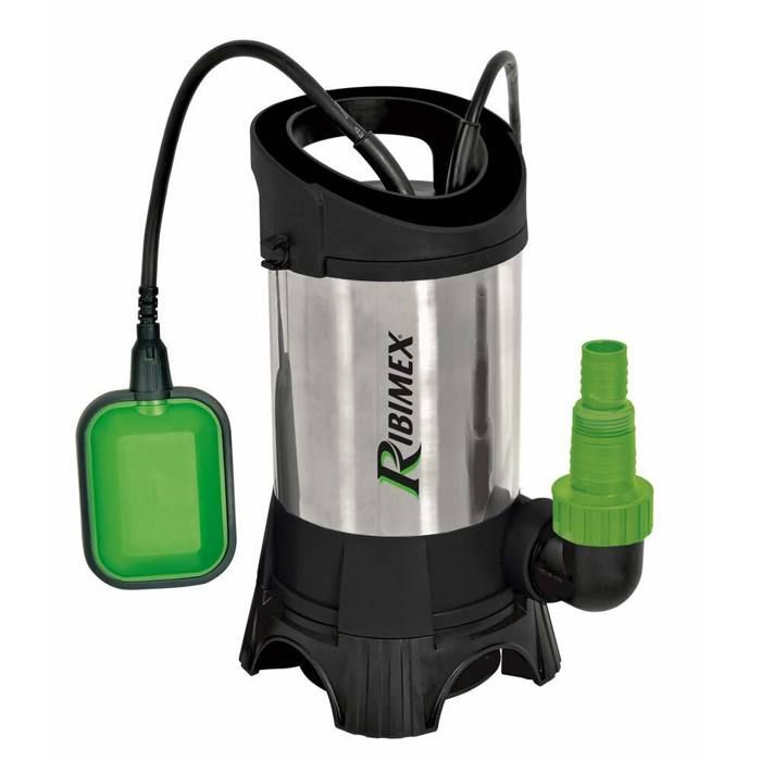 RIBIMEX Pompe vide cave eaux chargées inox base plast+flotteur