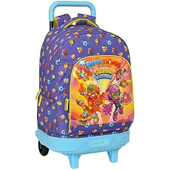 SAFTA Sac à dos à roulettes Superthings Guardians of Kazoom 33 x 45 x 22 cm – Compact Multicolore