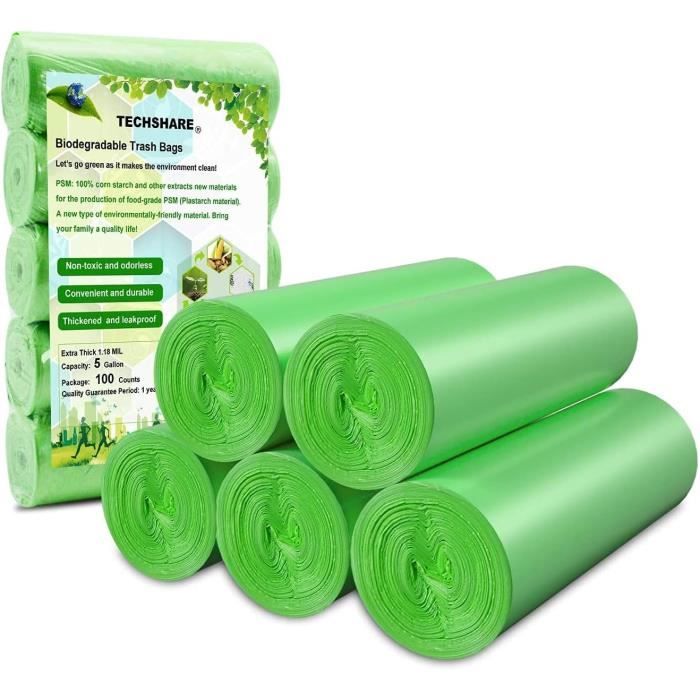 Sacs Poubelle Hefty Taille J - Lot De 100 (5 X 20) - Compatibles Poubelle Simplehuman 39L - Extra Résistants