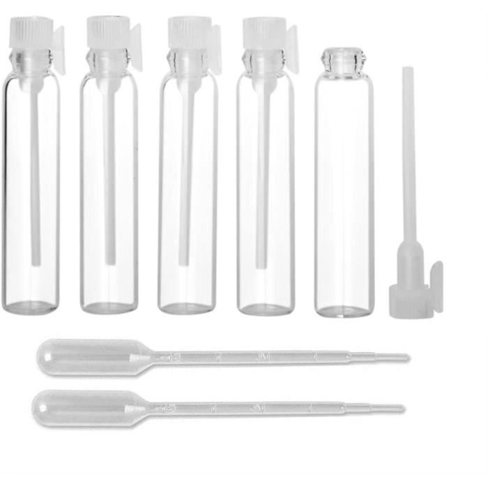 Lot 6pcs bouteille flacon vide en verre avec bille inox et c en ance Clasf mai