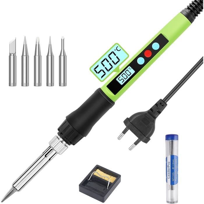 Fer à Souder Numérique 100W Réglable - Avec écran LED, Température Ajustable, Pour électronique Et DIY