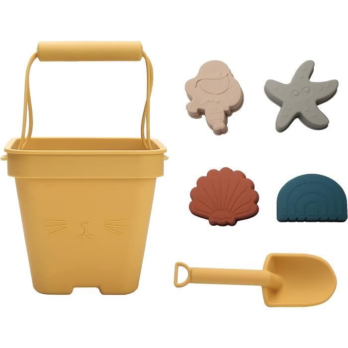FAMKEEP Jouet de Plage 26 Pièces,Jouet de Plage Enfant Pochoir,Jouets