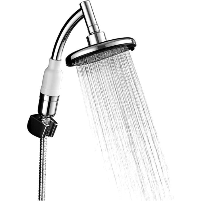 Tête De Douche 6 Pouces Acier Inoxydable - Pommeau De Douche Pluie Haute Pression, Débit Stable Et Économique
