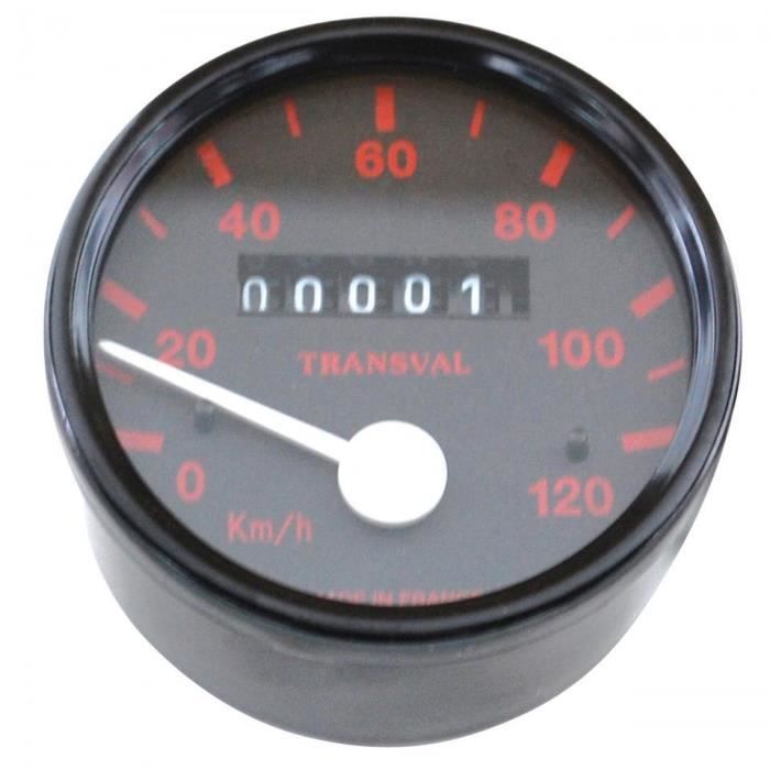 Compteur De Vitesse Transval 120 Km/h Pour Peugeot 103 SPX/RCX - Kit Avec Câble Et Entraîneur 20x1.6 - 3