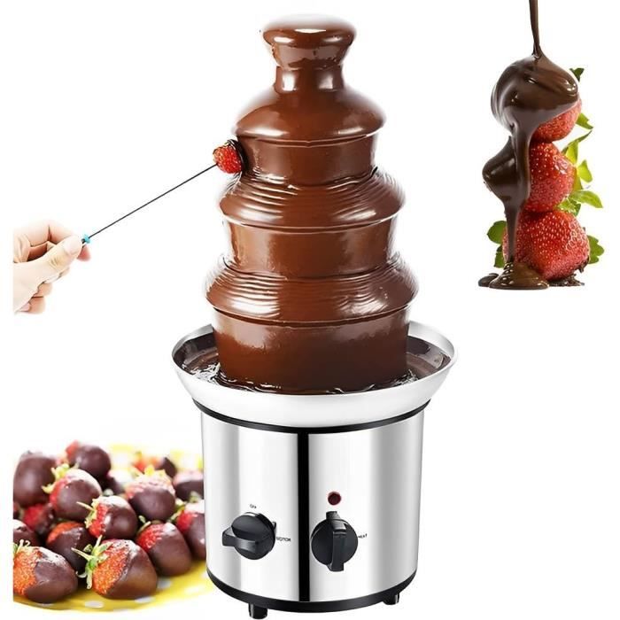 Fontaine à Chocolat 4 Niveaux - Acier Inoxydable - 1,8 L - 170 W - Pour Fêtes Et événements