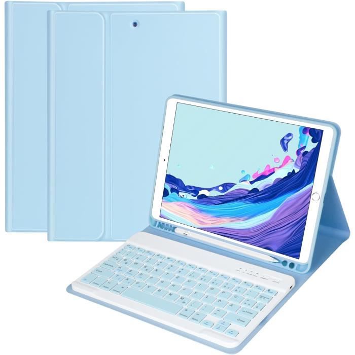 Étui Clavier Bluetooth Pour IPad 10,2" (9e/8e/7e Gen) - Clavier Amovible QWERTZ - Protection TPU - 7