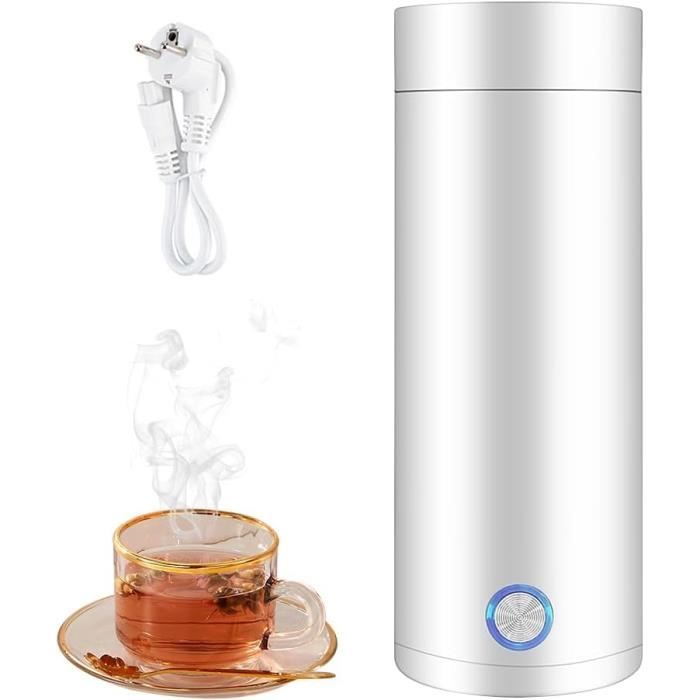 Bouilloire électrique Portable Vegena 400ml - Mini Bouilloire Voyage - Arrêt Automatique - 5 Min Pour Thé, Café, Lait - Blanc