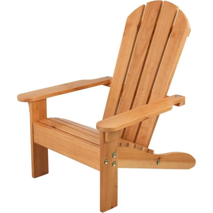 fauteuil de jardin adirondack - trahoo - chaise enfant en bois - miel - contemporain - design - chaises longues