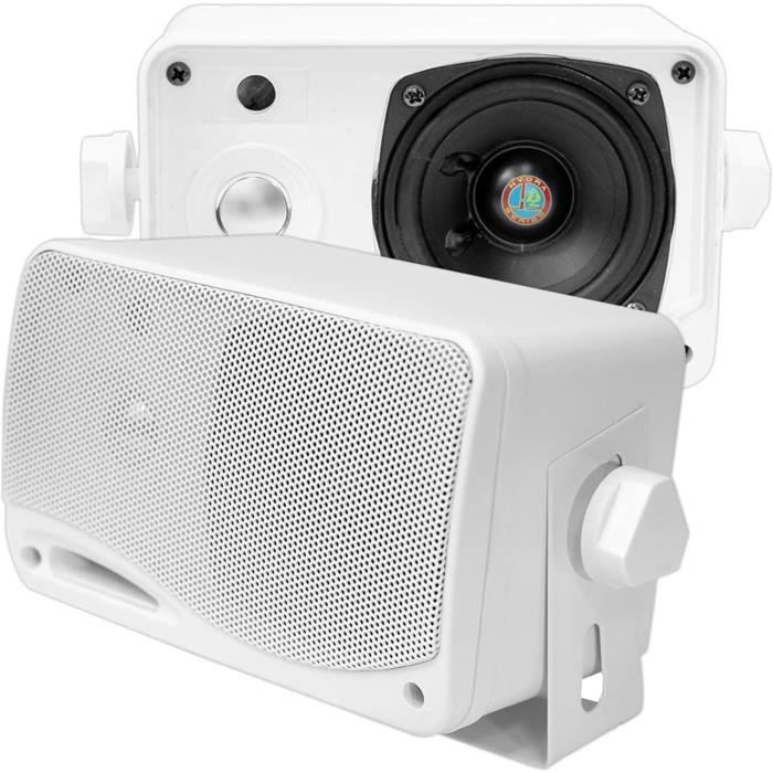 2 Haut-parleurs électroniques Puissants Imperméables Pour Intérieur/extérieur - 50W RMS - Neufs