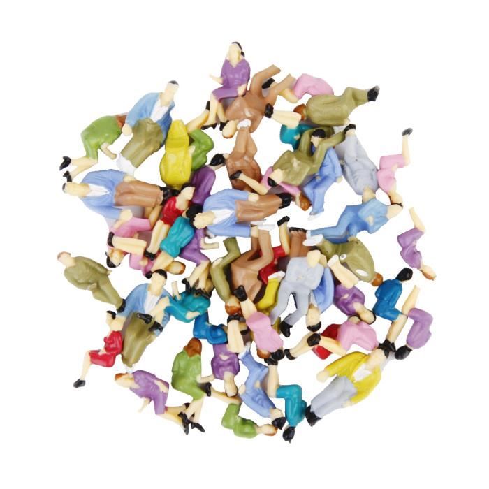 Sac De 50 Personnes Figurines 1:42 Maquette Peinte Assise Train De Voyageurs Disposition