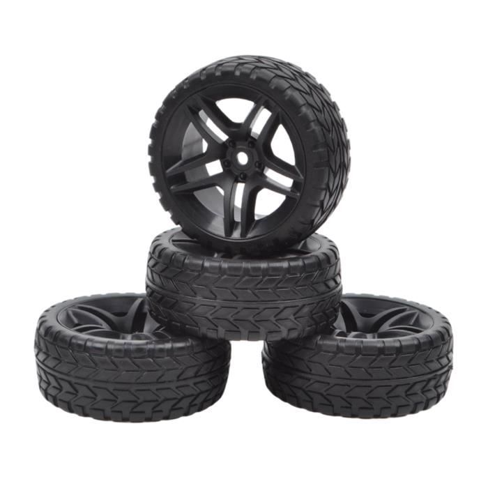 HuadaXtai Pneu de Voiture RC, 4 Pneus en Caoutchouc Très Résistants à l'usure pour Tracteur de Camion HSP 1/8 RC, Blanc HuadaXtai Pneu de Voiture RC, 4 Pneus en Caoutchouc Très Résistants à l'usure pour Tracteur de Camion HSP 1/8 RC, Blanc