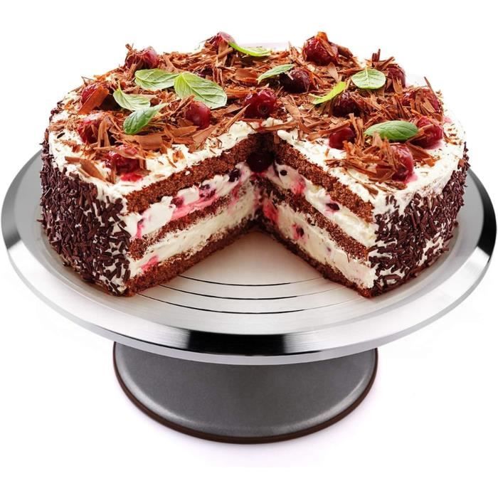 Plateau Tournant Pour Gâteau 12 Pouces (30 Cm) En Aluminium - Support Rotatif Pour Décoration Pâtisserie