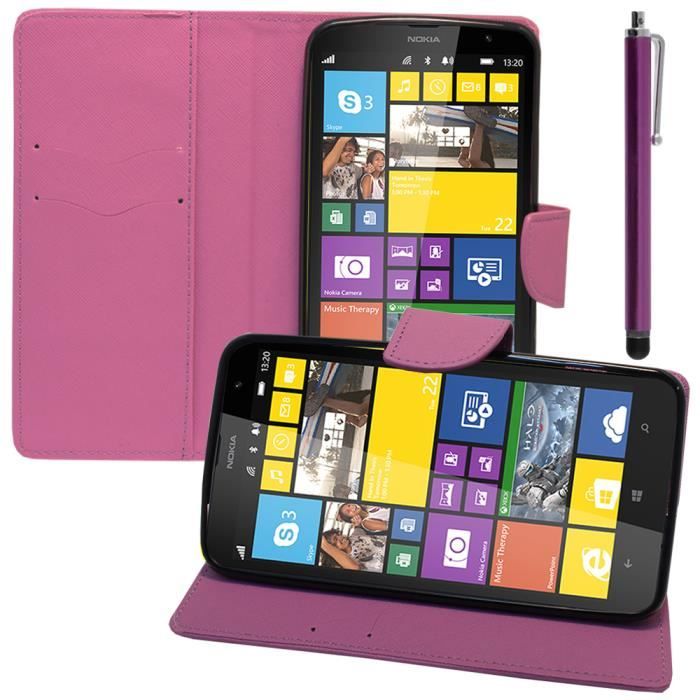 Étui Portefeuille Magnétique Pour Nokia Lumia 640 - Cuir PU, Emplacements Cartes, Fonction Support