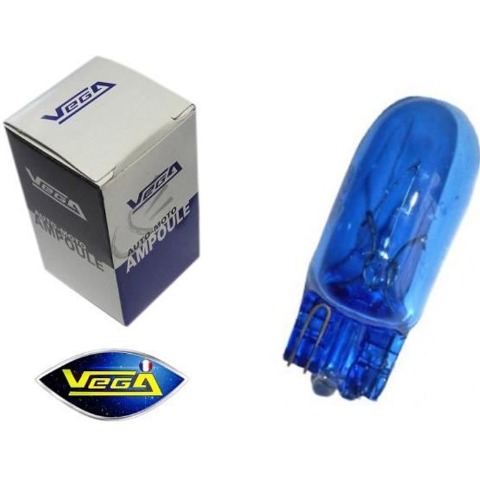 Ampoule Vega® W5W T10 Halogène Day Light couleur blanc xénon 5000K 12V