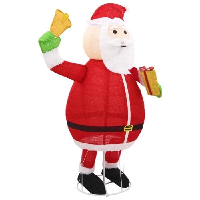 Grand Père Noël LED 120cm Avec Lanterne Lumineuse Et Musique – ECD Germany