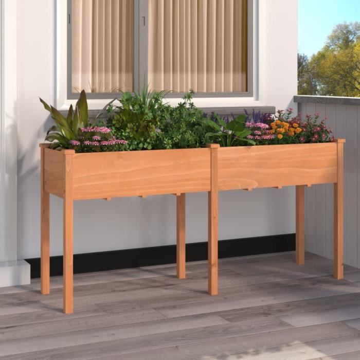 vidaXL Jardinière avec doublure 161x45x76 cm