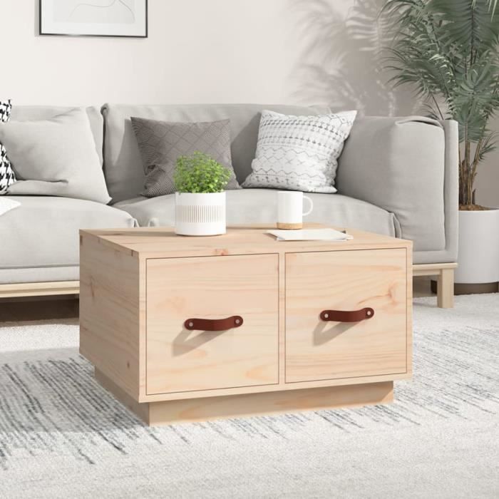 820966 vidaXL Table basse 60x53x35 cm Bois massif de pin