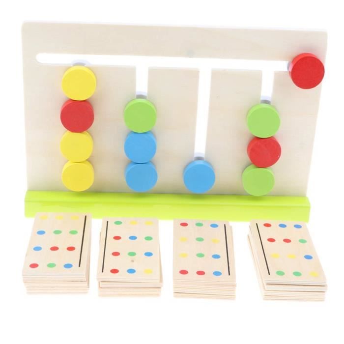 matériel d'enseignement montessori en bois 4 couleurs jeu jouet éducatif 
