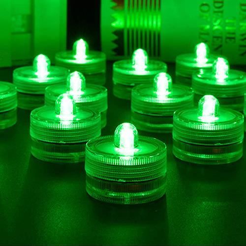 Green Mini lampes LED SubSN étanches IP65 12 pièceslot lampe à bougie ...