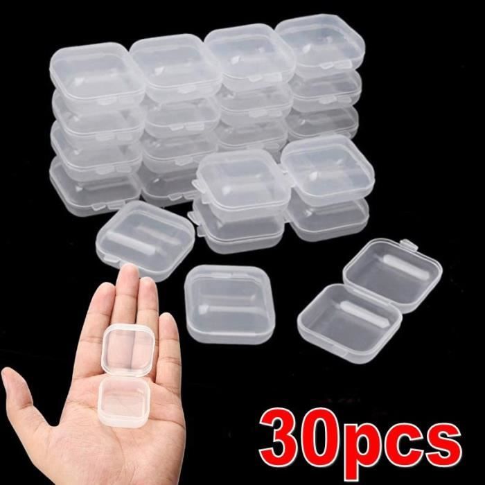 Okllen Lot De 36 Petites Boîtes Carrées Acrylique Transparentes 5,1 Cm Avec Couvercles