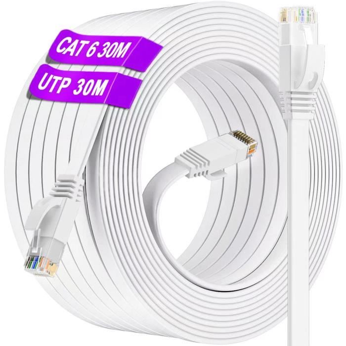 Cordon Plat RJ45 Cat.6A UTP Encombrement Très Faible