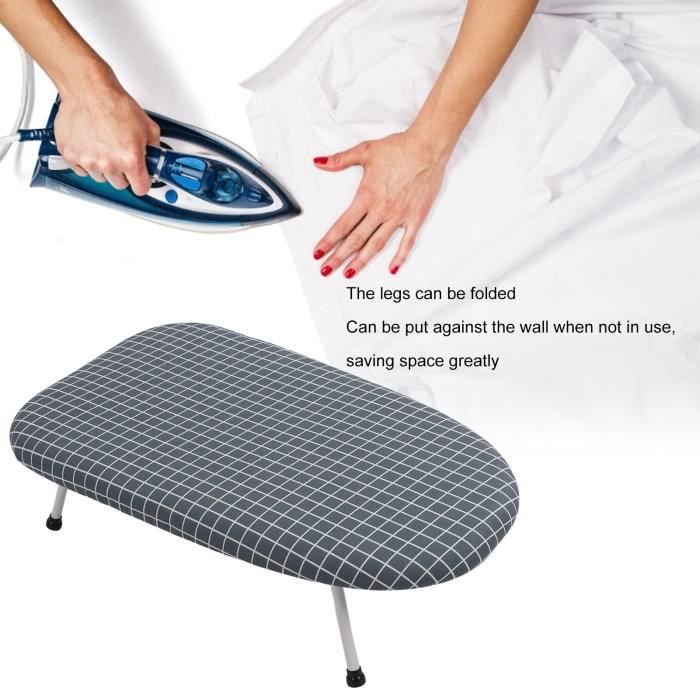 QIL Mini planche à repasser pliable peu encombrante petite planche à  repasser en tissu de table (plaid bleu classique) - Cdiscount Maison