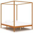 Cadre de lit à baldaquin avec 2 tiroirs Bois de pin 160x200 cm A3060541-1