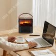 TD® Nouveau mini chauffage hiver chauffage petit portable simulé flamme chauffage électrique maison chambre chauffage enfichable-1