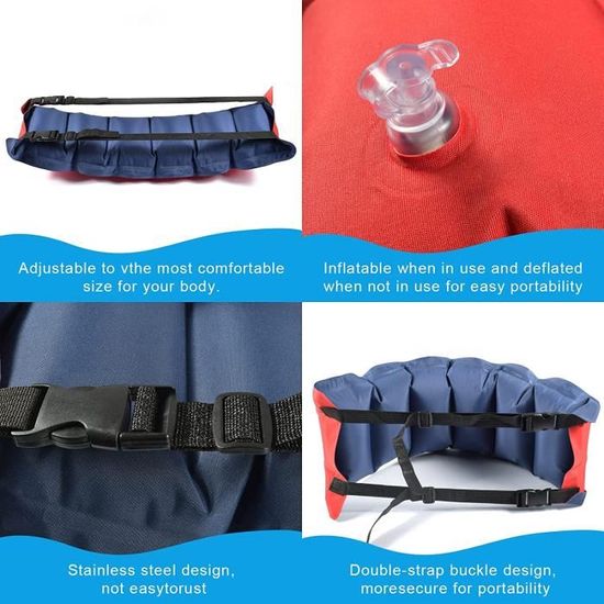 Ceinture De Flottabilité Gonflable Adulte – Réglable, Légère, Avec Sifflet Et Bandes Réfléchissantes, Pour Piscine, Paddle, Plongée
