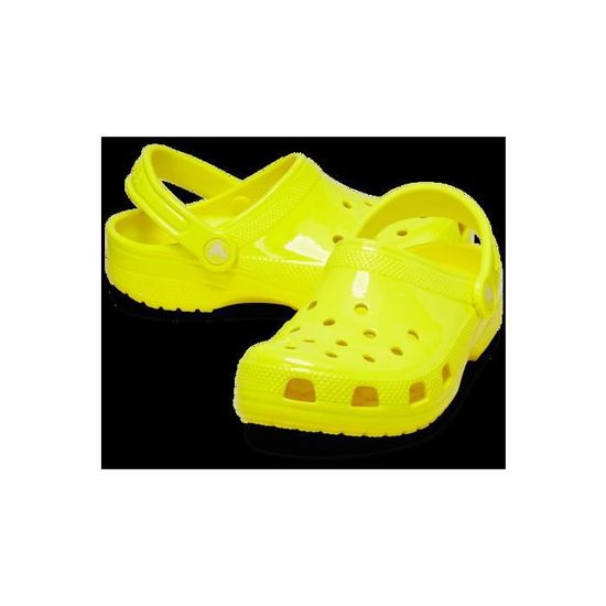 Sabots - CROCS - Classic neon hl - Jaune - Femme - Mousse EVA Jaune ...