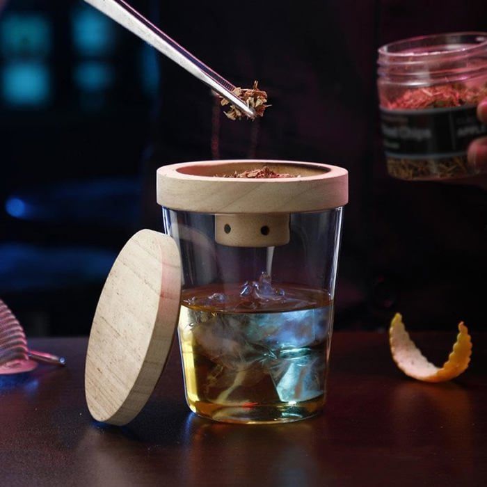 Kit Fumoir à Cocktail électrique WingFly - 6 Saveurs - Alimenté Sur Secteur - Neuf Sous Boîte