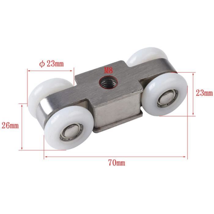 Roue De Piste Coulissante, Poulie De Porte Coulissante De 23 Mm