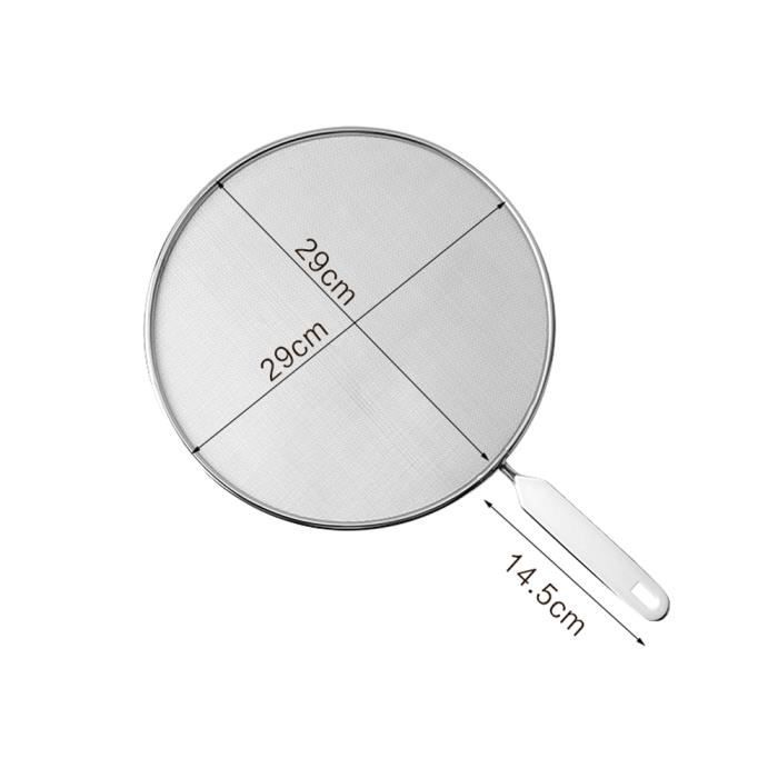 Couvercle Anti-éclaboussures En Inox 21 Cm - Ajustable, Avec Trous Pour égoutter - Pour Poêles 14 à 20 Cm - 14