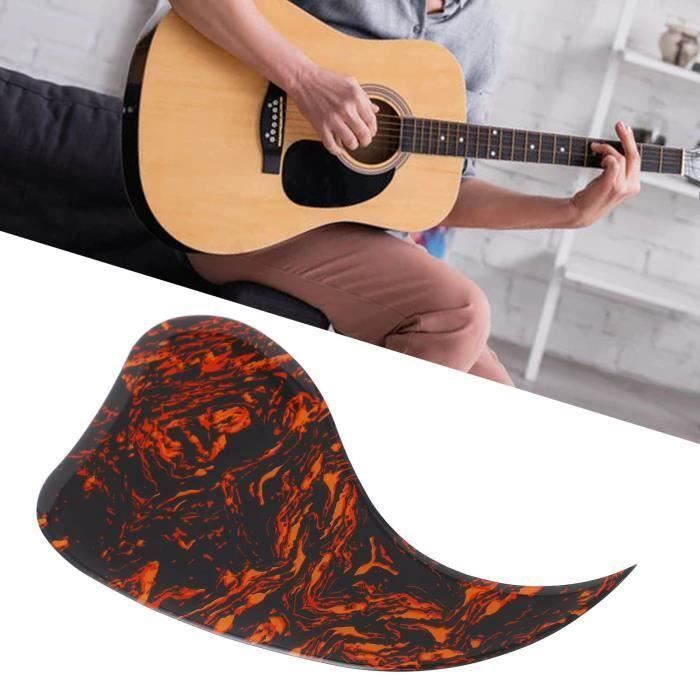 Pickguard Guitare Acoustique Motif Bois 3D - Auto-Adhésif, Forme Goutte D'Eau, Protection Élégante