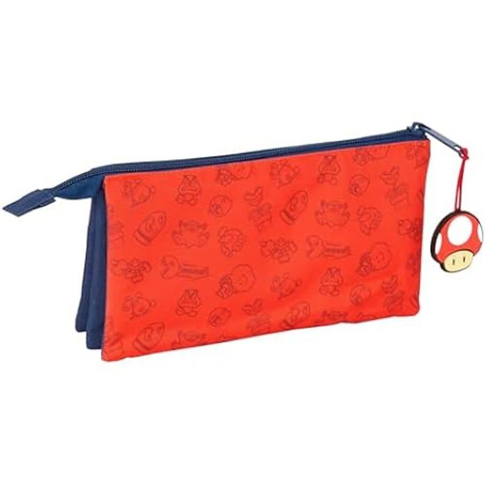 Sac à Chaussures Super Mario Trick – 29x14x15 Cm, Bleu Foncé/rouge, Léger Et Costaud, Pour Sport Et Quotidien